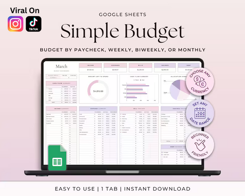 Budgeteringsmall för Google Sheets (helt anpassningsbar)