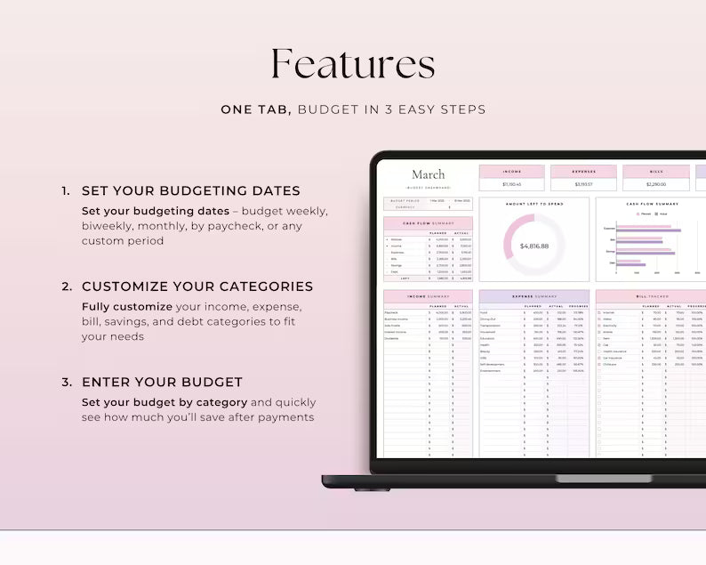 Budgeteringsmall för Google Sheets (helt anpassningsbar)