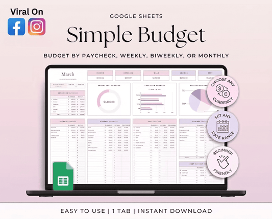 Budgeteringsmall för Google Sheets (helt anpassningsbar)